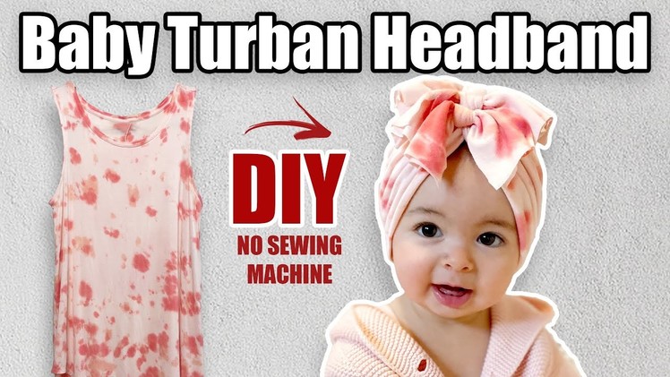 Baby Turban Headband Tutorial With Bows - EASY!