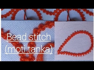 Bead ( moti tanka) stitch border design hand embroidery basic stitches for # shorts