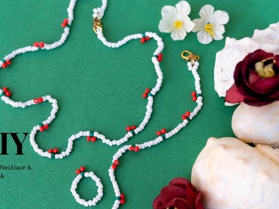 Beaded Necklace & Bracelet  | Embroidery ideas | DIY | Art & Craft