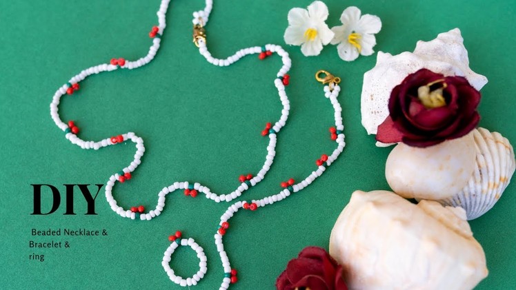 Beaded Necklace & Bracelet  | Embroidery ideas | DIY | Art & Craft