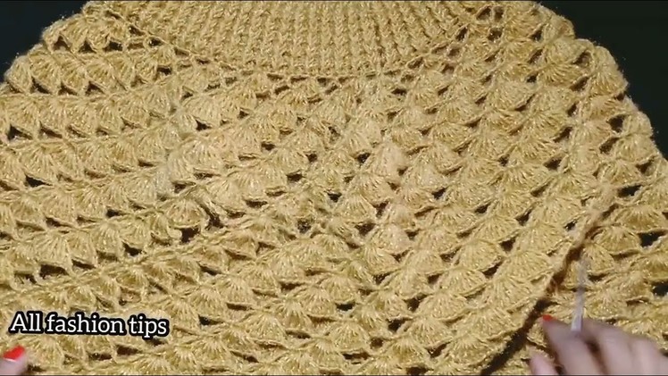 Beautiful crochet pocho for girls!allfashiontips