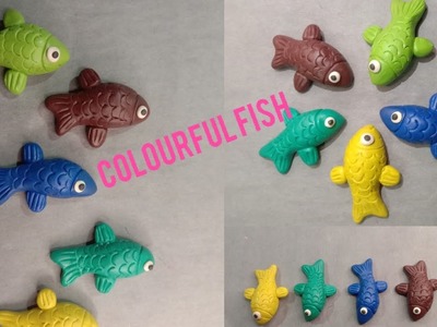 Clay art#how to make a colourful fish with polymer clay #clay modelling for kids