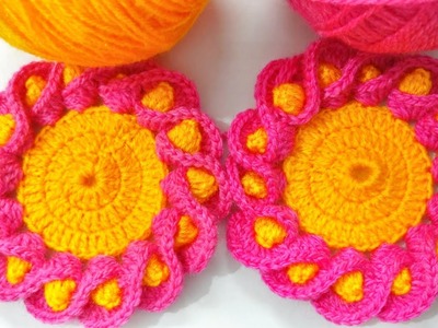 Crochet Amazing Place Mat, Doily,Online Tutorial On Basic Stitches,Very Easy,Beginners' Friendly !!!