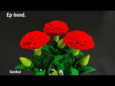 Crochet flower | Crochet Carnation flower Ep6end.✨ Assembling flowers #crochetflower #crochet #diy
