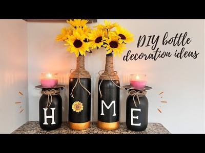 DIY bottle painting ideas | DIY home decoration ideas | DIY wine bottle painting ideas