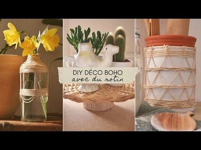 DIY || Déco BOHO avec du rotin | BOHO home decor with rattan (eng.sub)