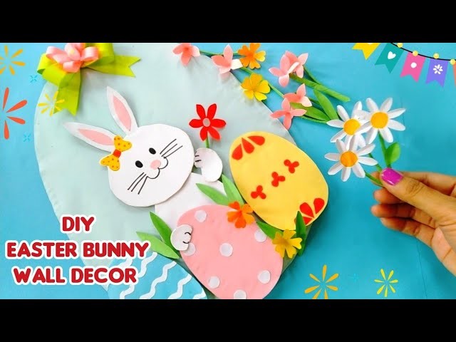 DIY Easter Bunny Paper Craft With Template????Easter Bunny Wall Hanging????