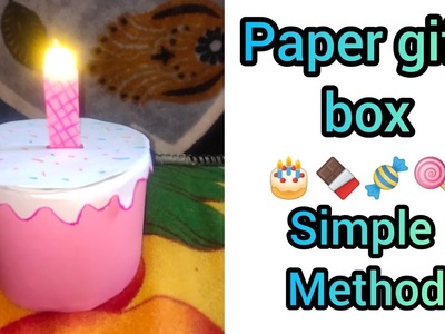 Diy paper box paper cake shape gift box using paper only easy to making#papergiftbox#papercraft
