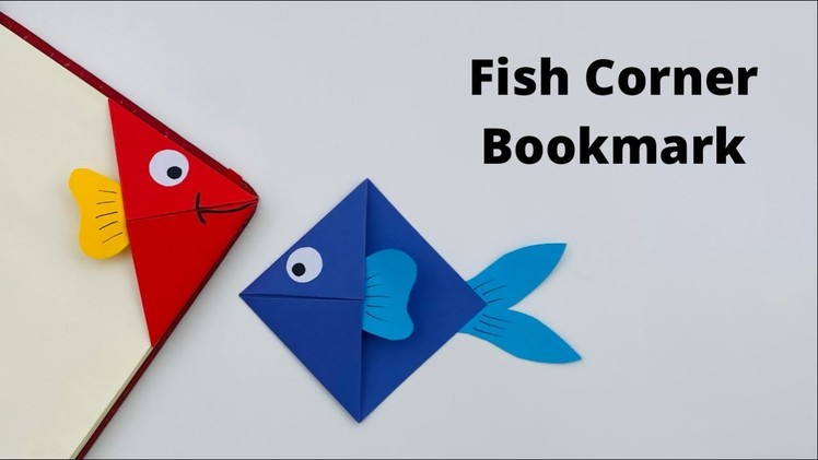 DIY Paper FISH Corner Bookmark!!! Paper Crafts For School. Origami Bookmark. Paper Craft New