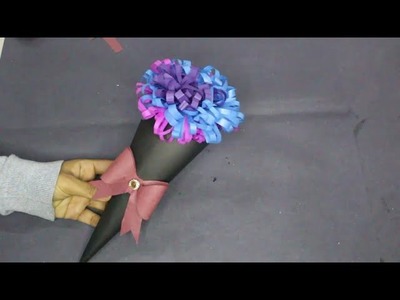 DIY paper flower Bouquet.Birthday ideas. by 5 Minutes Art.