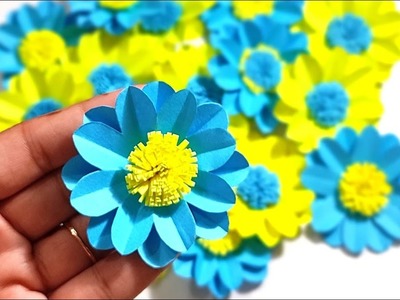 DIY paper flowere l mini paper flower l paper flowers for card making #youtubeshorts #shorts