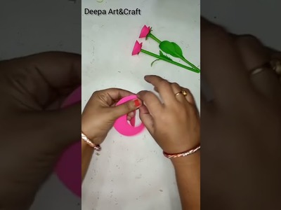 DIY Paper Rose Small Paper Flower Tutorial #shorts #ytshorts  #youtubeshorts #papercraft #viralvideo