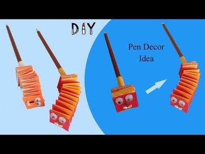 DIY Pen & Pencil Decoration Ideas. School Supplies. Paper Craft Idea. #shorts