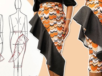 DIY PENCIL SKIRT With Ruffle | Beginner Friendly Skirt Tutorial | Kim Dave