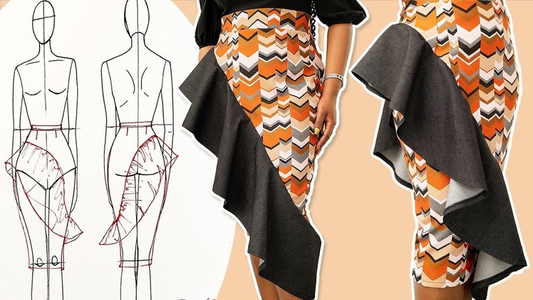 DIY PENCIL SKIRT With Ruffle | Beginner Friendly Skirt Tutorial | Kim Dave