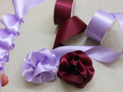 DIY Ribbon Flowers - How to Make Ribbon Roses - Amazing Trick to Make Flowers in Ribbon Crafts