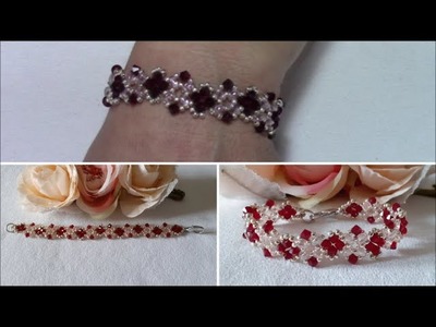 DIY Tutoria bracciale Bella. Easy bracelet tutorial. Elegant beaded bracelet.