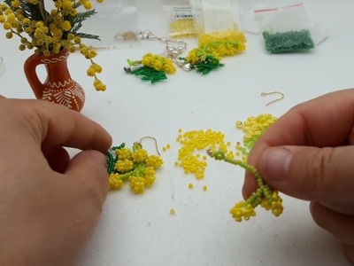 Diy video tutorial #principianti #orecchini  #pendant #earrings #mimose ,,MIMOSE PER LA PACE,, ????????