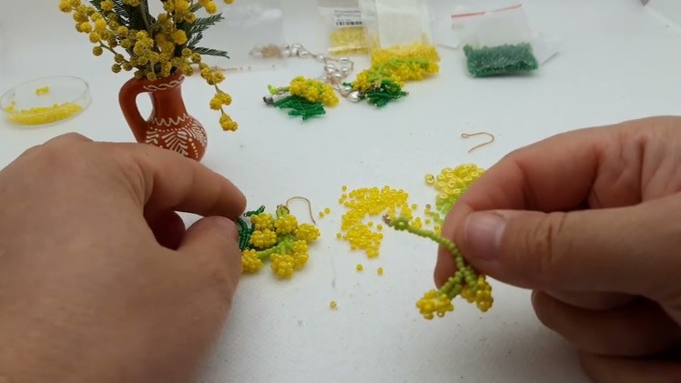 Diy video tutorial #principianti #orecchini  #pendant #earrings #mimose ,,MIMOSE PER LA PACE,, ????????