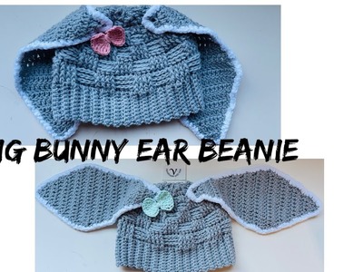 Easy Crochet Bunny Ears Beanie EP.5 #crochet #bunny #easycrochetpatterns #easycrochet #hat #easter