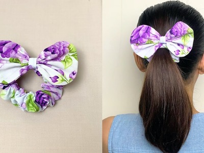 Easy DIY Bow Scrunchies ✅✅ How to make Scrunchies sewing tutorial. Hair accessories DIY