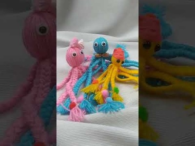 Easy yarn crafts manualidades faciles con hilo craft idea octopus family4