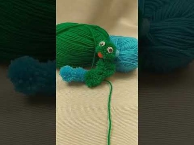 Easy yarn crafts manualidades faciles con hilo craft idea caterpillar