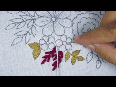 Exclusive Hoop Embroidery Tutorial for Beginners, New Flower Embroidery Design, Hand Embroidery