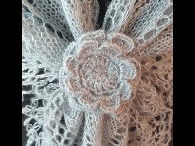 Floarea croşetată, tip broşă (2). Crochet flower, brooch type (2).Flor de ganchillo, tipo broche (2)