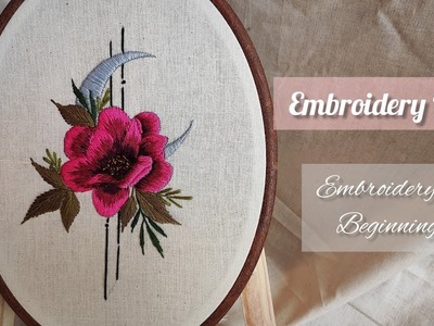 Floral embroidery tutorial || Hand embroidery for beginners - Let's Explore