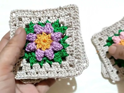 Granny Square Crochet| Very Easy