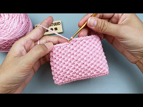 How to Crochet Coin Purse | Free Crochet Purse Patterns | Crochet Mini Bag | DIY Yarn Studio