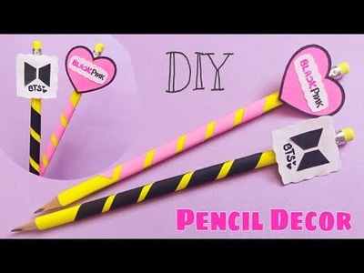 How to make BTS and BLACKPINK Pencil Toppers with paper | DIY Pen.pencil Decor | Creative Ideas