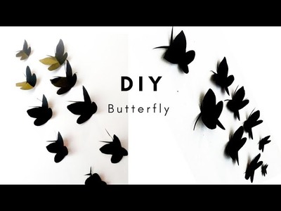 How to make paper butterfly || Easy DIY wall deceration butterfly || HERA