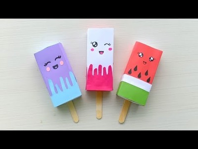 How to make paper ice cream box| DIY Ice cream gift box| Origami paper box idea| gift box