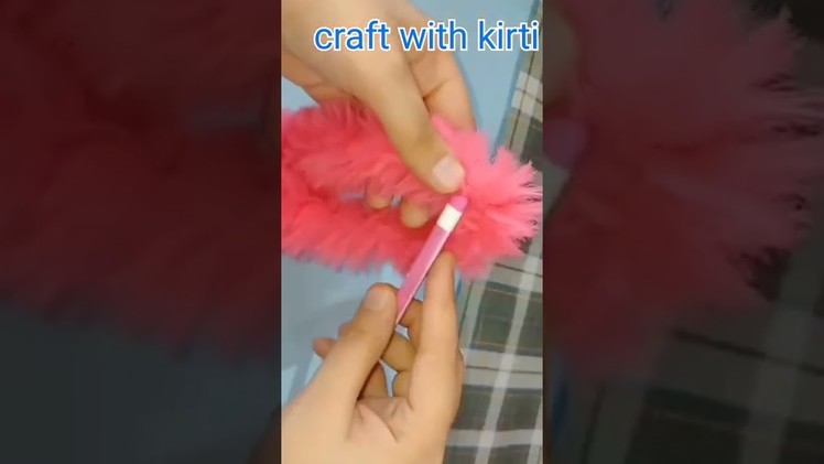 How to make pom pom pencil by craft with kirti