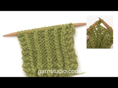How to work a rib with 1 knit twisted and 1 purl stitches – back and forth