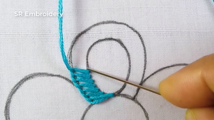 Modern Hand Embroidery Super Unique Flower Design Needle Work With Easy Following Sewing Tutorial