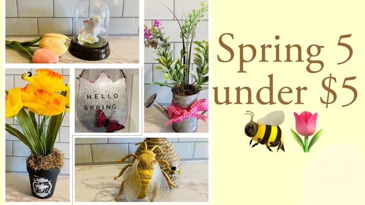 New Spring 5 under $5 l Bee Decor l DollarTree Diy Crafts