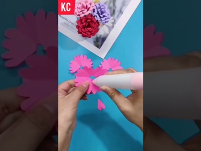 #shorts #flower #diy #craft #papercraft #handmade #kidscraft #paperflowers