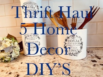 Thrift Haul -- Part I Home Decor 5 DIY's. #Bohostyle #FrenchCountry #EnglishCountry #DIY #HomeDecor