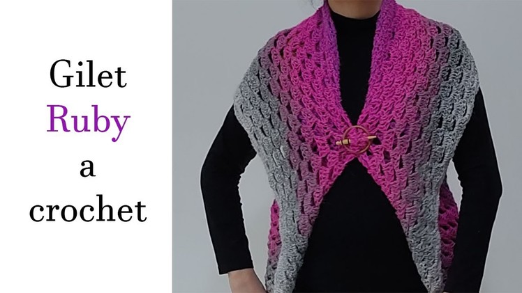 Tutorial Gilet Ruby a crochet 2