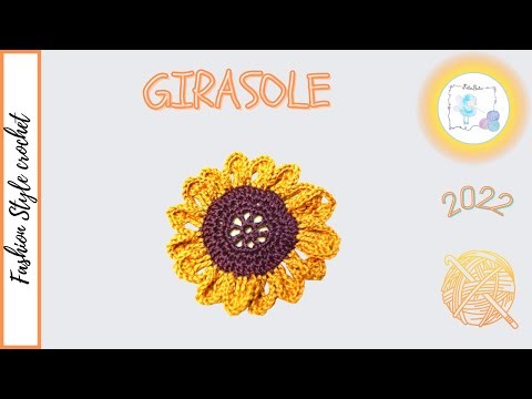 TUTORIAL: GIRASOLE all'uncinetto #uncinetto #crochet #girasole #handamade #fattoamano #fatabata