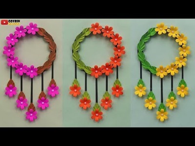 Unique wall hanging craft | Paper craft for home decoration | Diy Paper flower wall decor