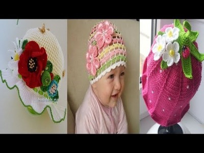 Wow cute corochet baby  girls cap # How to corochet baby cap stylishly and tarendy cap  #Baby cap