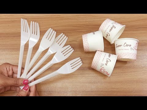 2 EASY & SIMPLE FLOWER & VASE IDEAS WITH WASTE THINGS & SPOON | BEST OUT OF WASTE