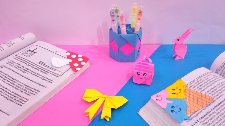 6 Easy Origami Craft Ideas | Back To School Craft Tutorial | Paper Kawaii | Creative Mind |