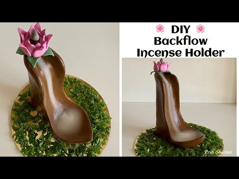 Backflow Incense Burner.DIY.How To Make Backflow Smoke Fall Fountain At Home | Priti Sharma