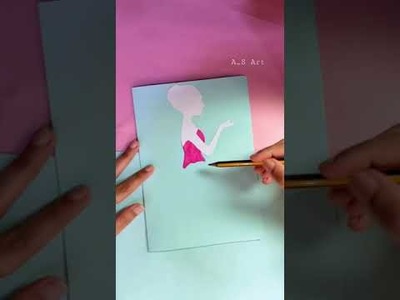 Beautiful and simple women’s day card idea ????|Easy diy gift idea for women’s day| #shorts