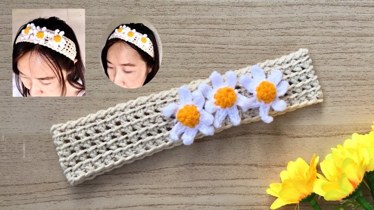 Crochet Headband easy pattern for beginner.